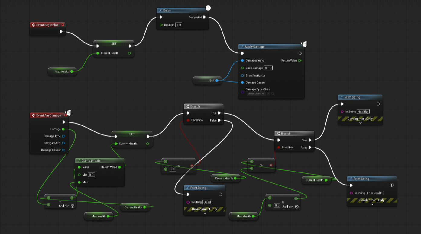 Blueprint damage handling branch before applying the layout skill